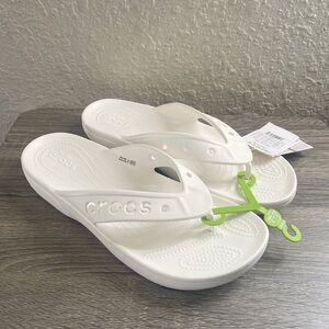 Crocs Baya Il White Flip Flop Comfort Minimalist Sandals Size Men’s 11 NWT
